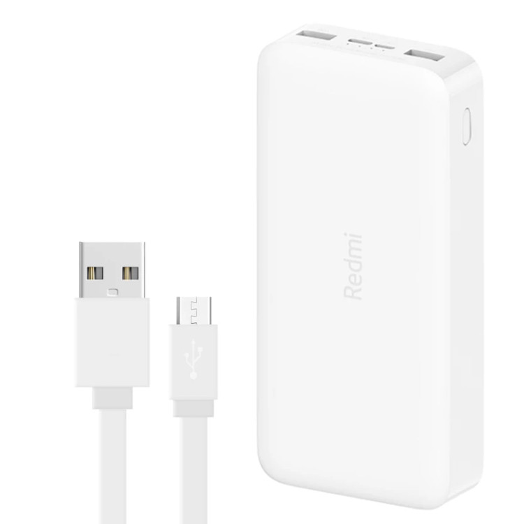 Xiaomi Redmi Power Bank 20000 mAh with microUSB conversion cable